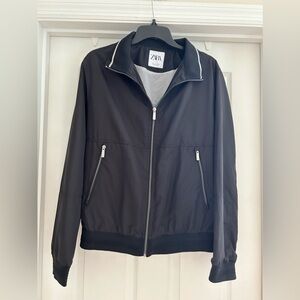 ZARA Women’s Black Nylon Jacket Size L